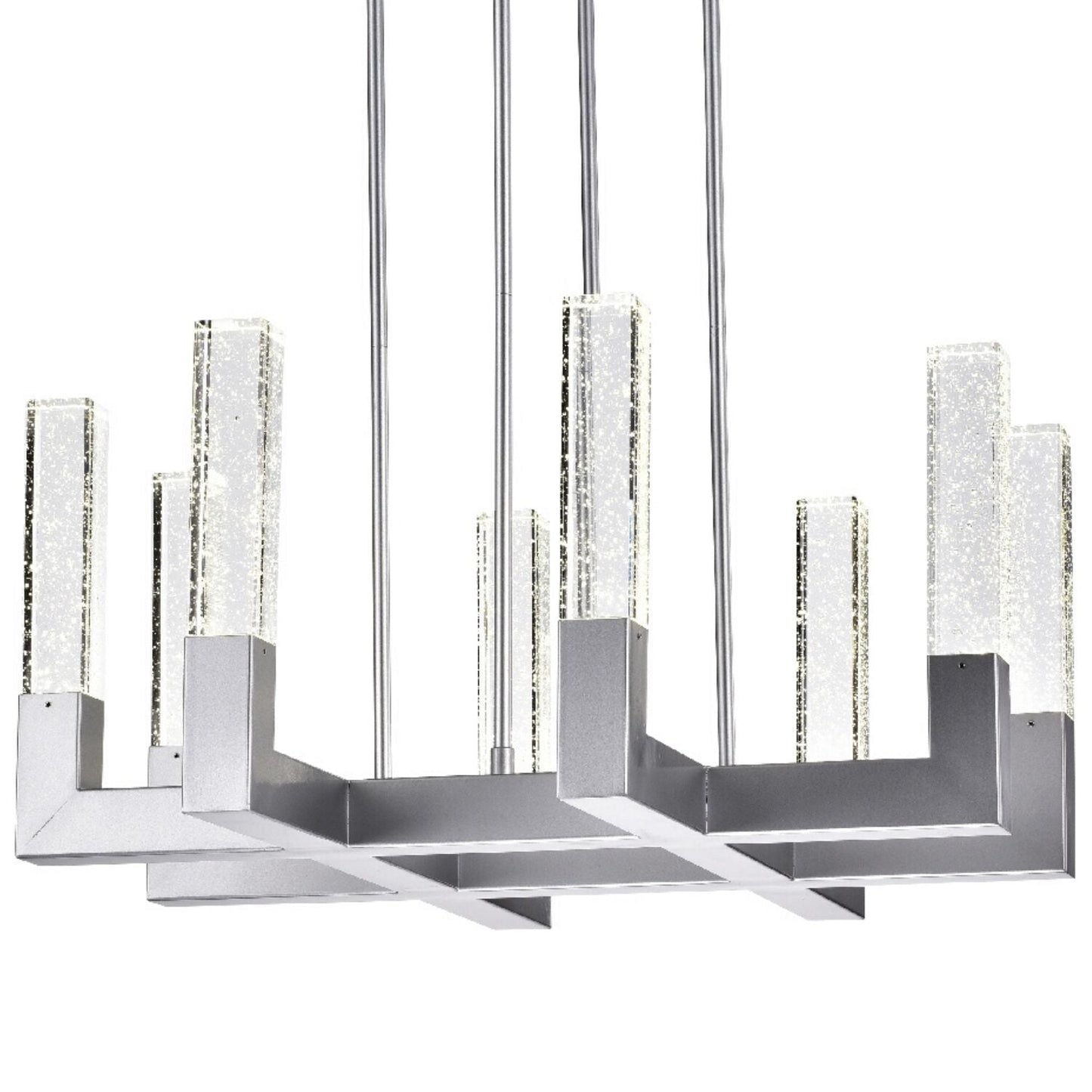 8 Light Square Crystal Dianyi LED Chandelier - Finesse Decor CH-1165-8