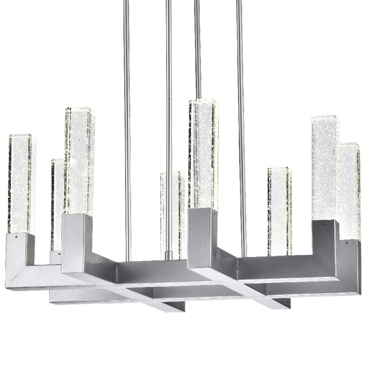 8 Light Square Crystal Dianyi LED Chandelier - Finesse Decor CH-1165-8