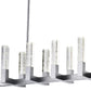 12 Light Rectangular Crystal Dianyi LED Chandelier - Finesse Decor CH-1165-12
