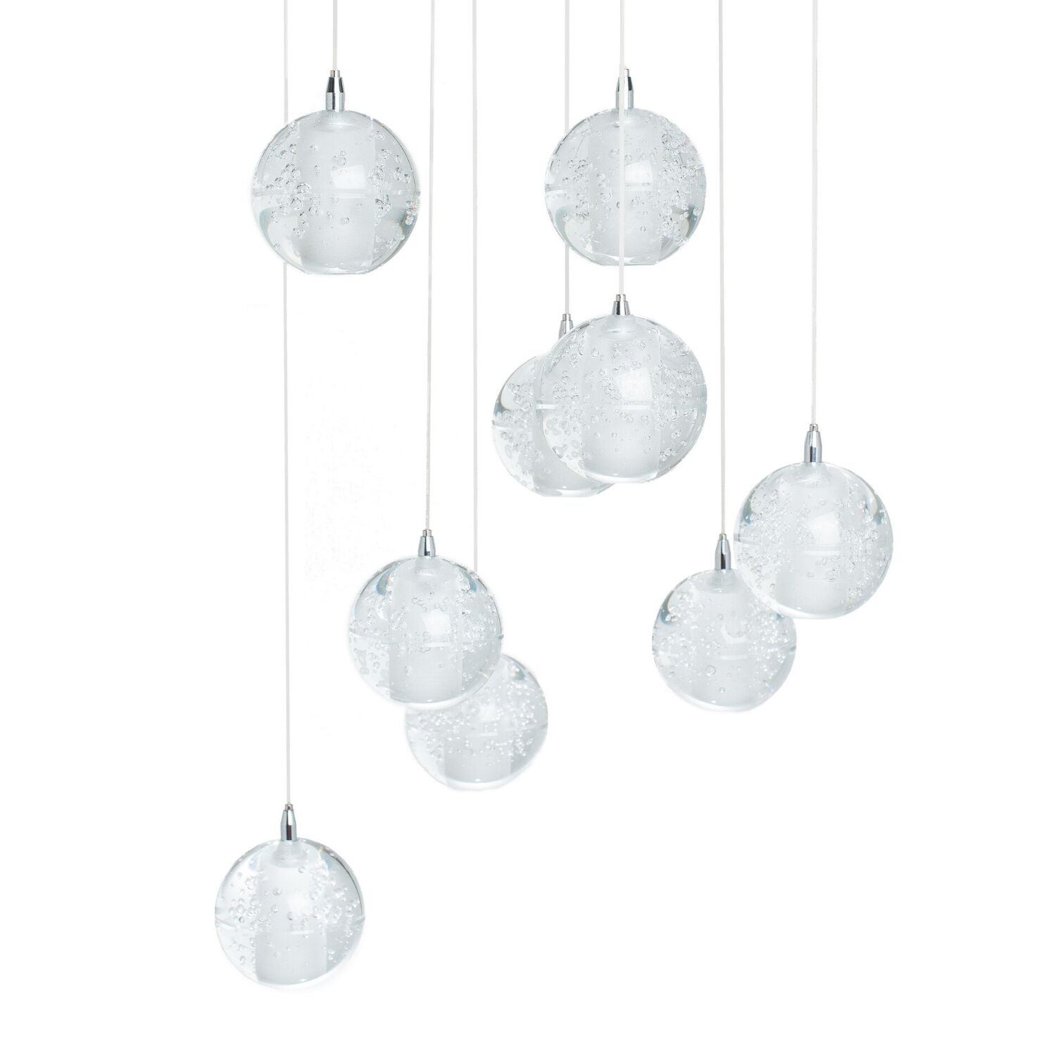 9 light Crystal Spheres Chandelier - Finesse Decor FL-709