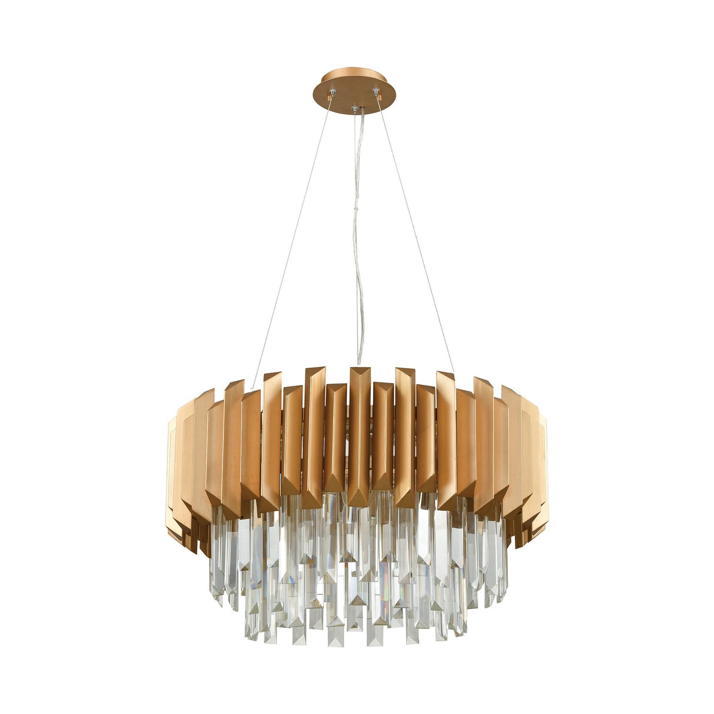 Seneca Falls 26" 6-Light Chandelier Matte Gold by Elk