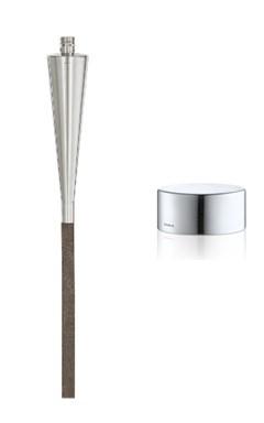 Stainless Steel Outdoor Garden Torch Cone Caps Set Of 3 Blomus 33302