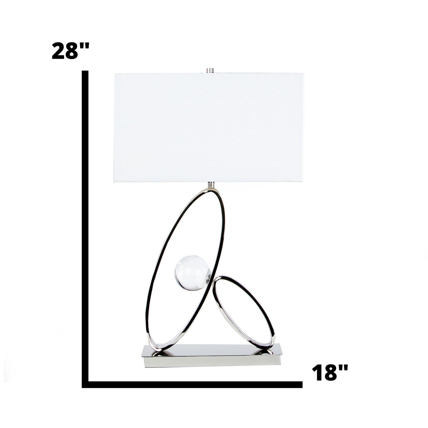 Ovals Crystal Table Lamp 1 Light by Finesse Decor FN-926