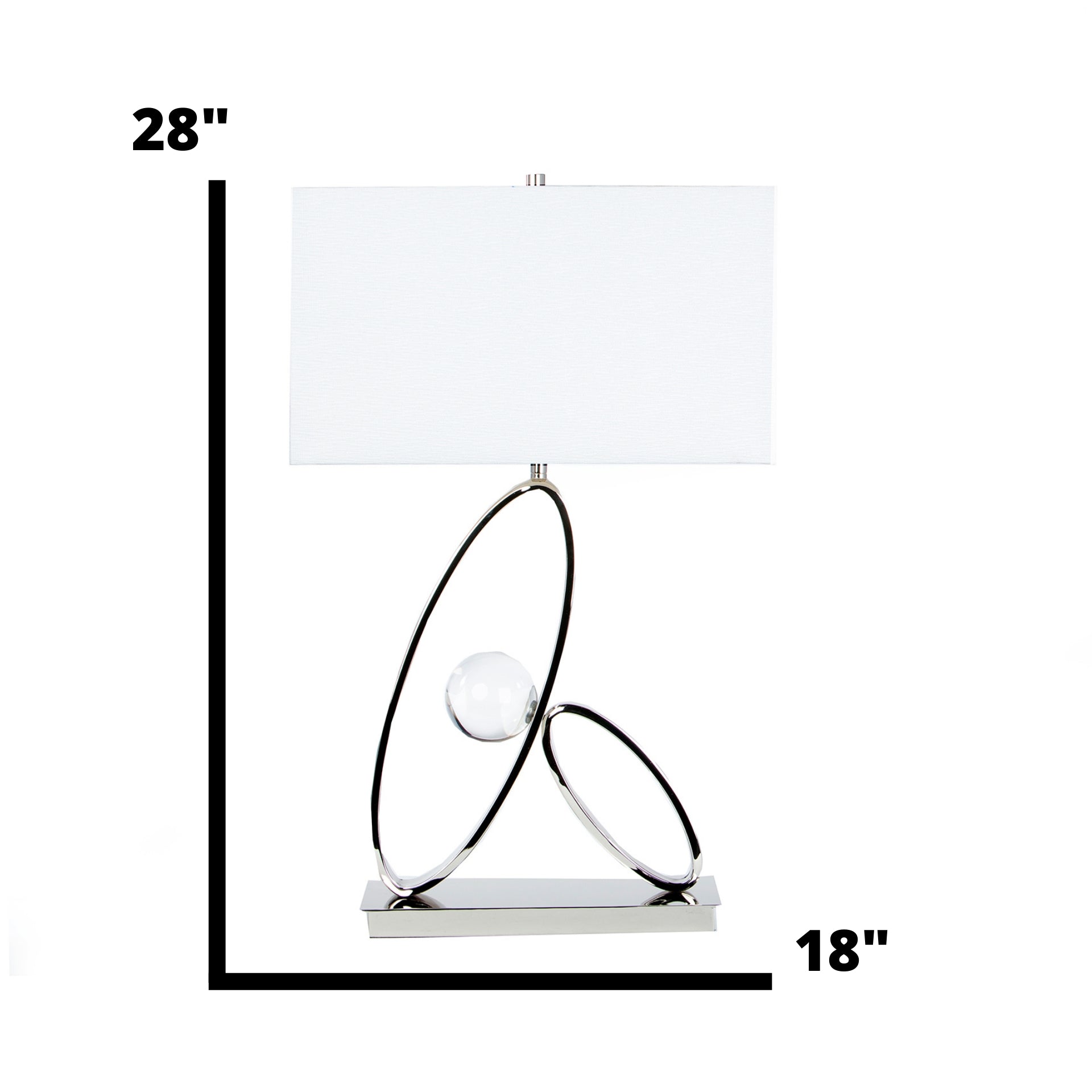 Ovals Crystal Table Lamp 1 Light by Finesse Decor FN-926