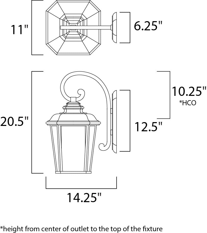 Radcliffe Large Outdoor Wall Black Oxide by Maxim Lighting