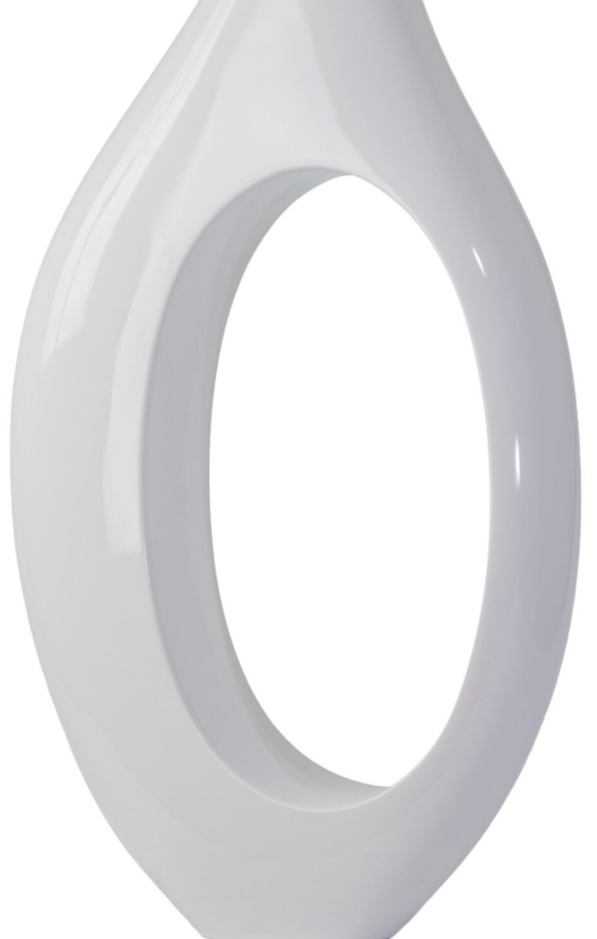 Trombone Vase Small White by Finesse Decor C17W