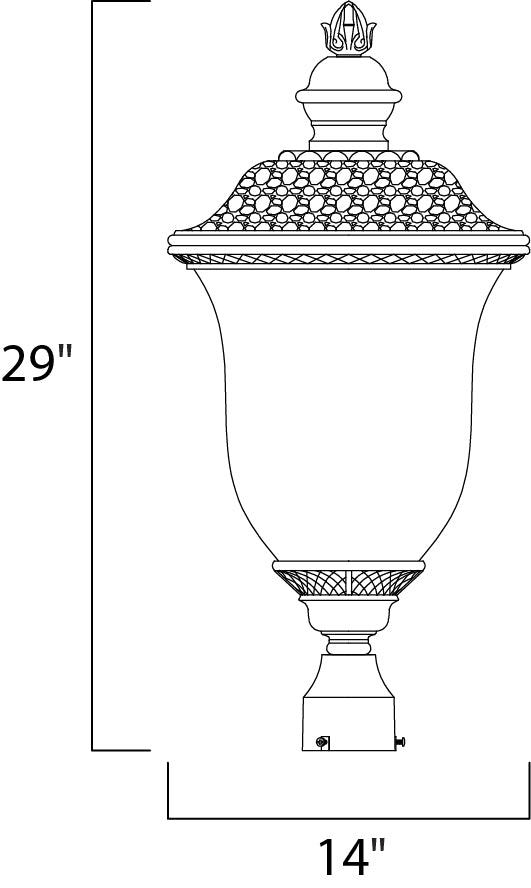 Carriage House DC 3-LT Outdoor Pole/Post Lantern Oriental Bronze by Maxim Lighting