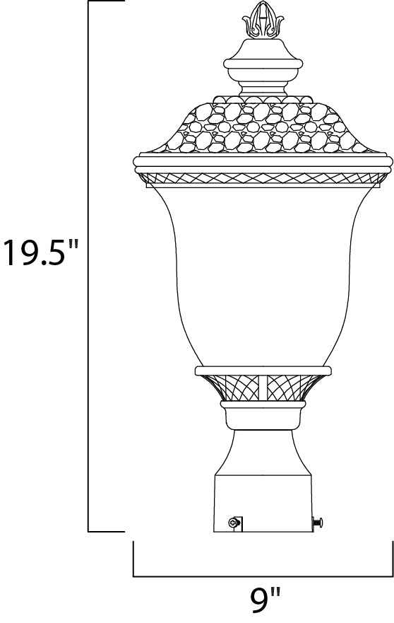 Carriage House DC 1-LT Outdoor Pole/Post Lantern Oriental Bronze by Maxim Lighting