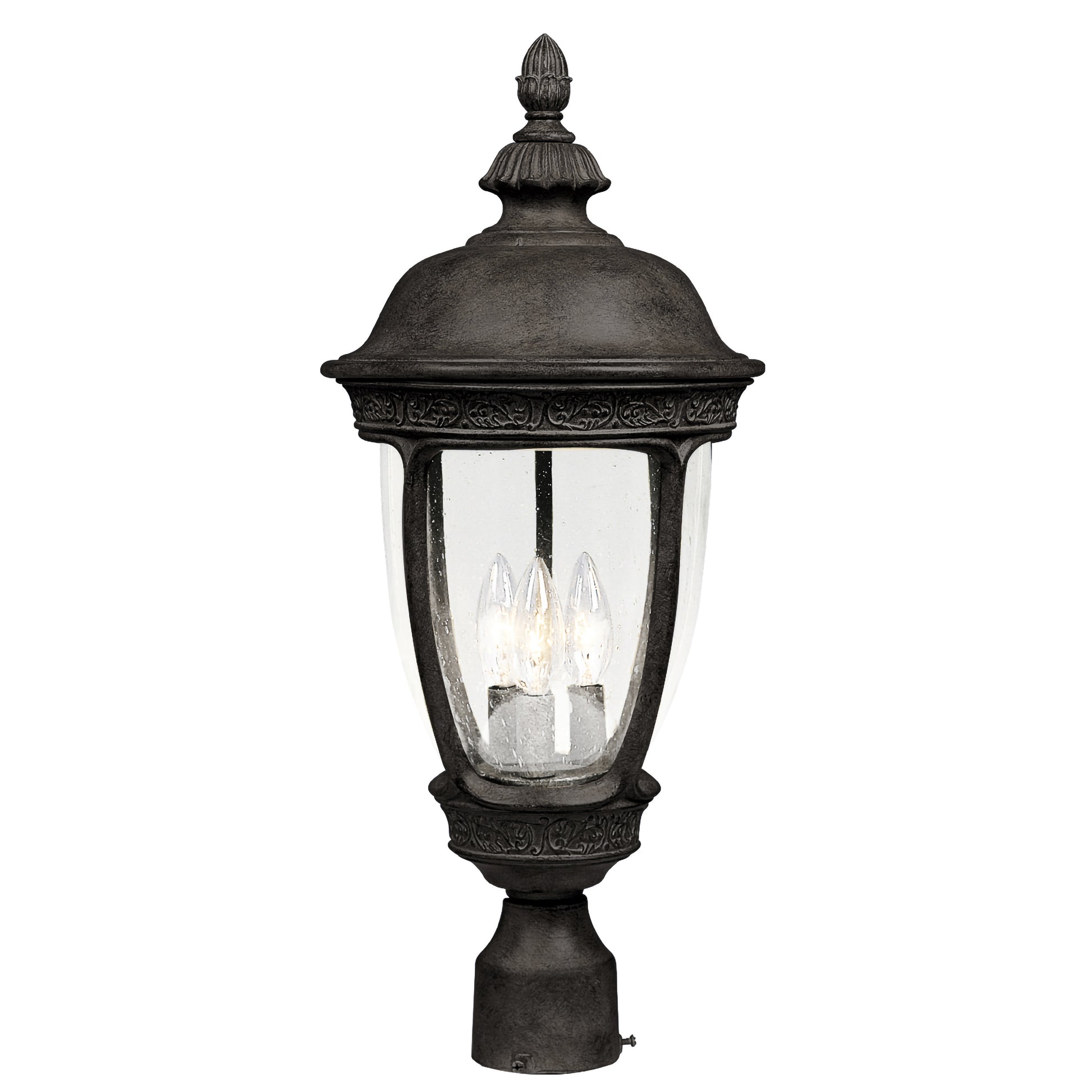 Knob Hill Cast 3-Light Outdoor Pole/Post Lantern Sienna by Maxim Lighting