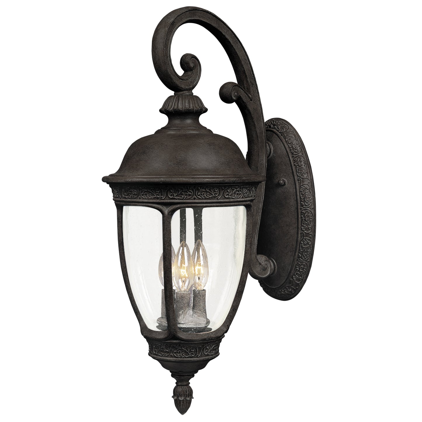 Knob Hill Cast 3-Light Outdoor Wall Lantern Sienna by Maxim Lighting