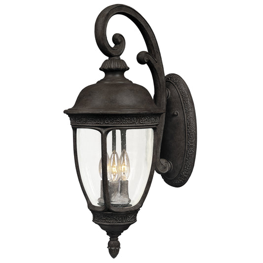 Knob Hill Cast 3-Light Outdoor Wall Lantern Sienna by Maxim Lighting