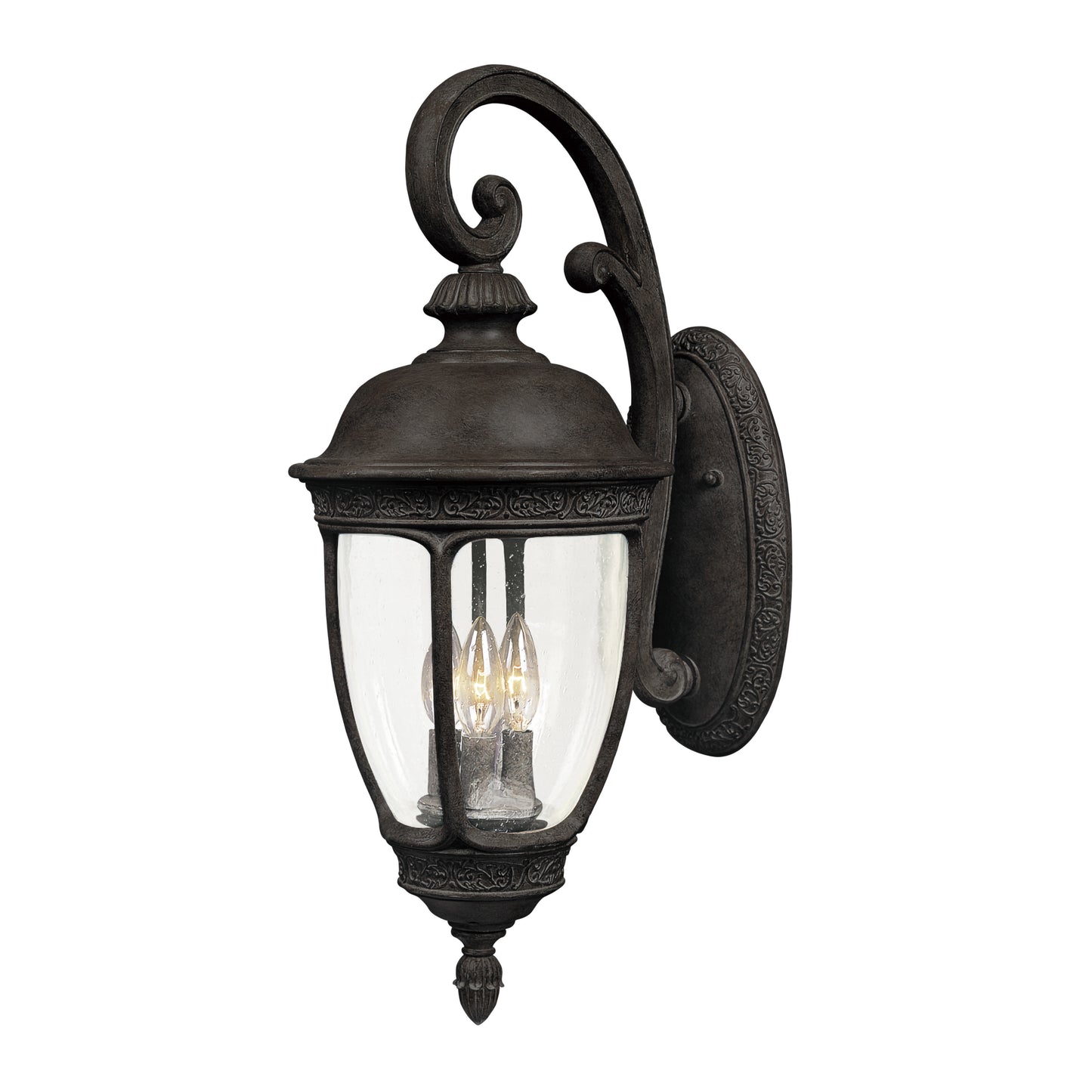 Knob Hill Cast 3-Light Outdoor Wall Lantern Sienna by Maxim Lighting