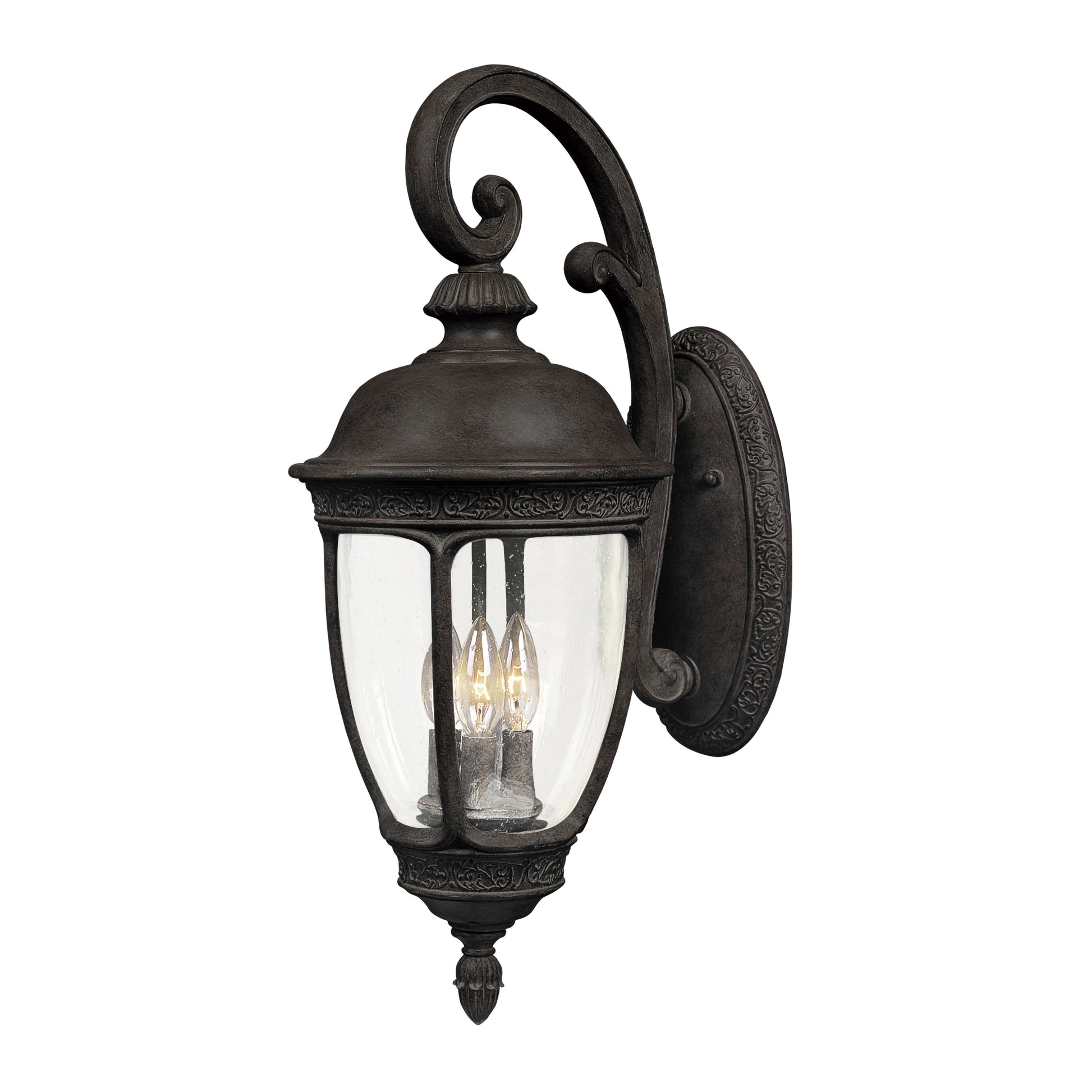 Knob Hill Cast 3-Light Outdoor Wall Lantern Sienna by Maxim Lighting