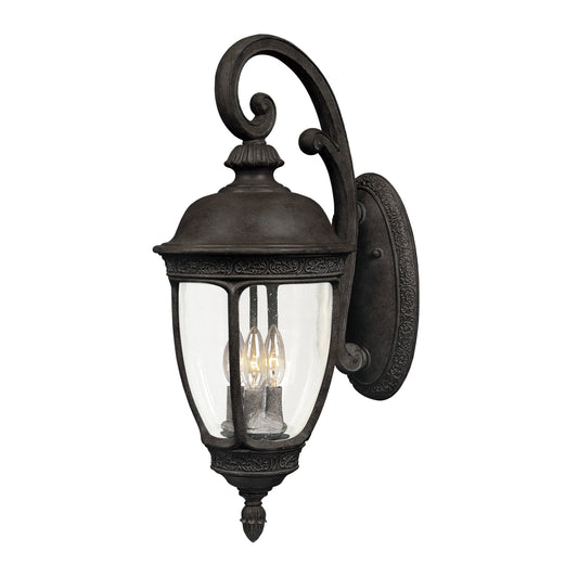 Knob Hill Cast 3-Light Outdoor Wall Lantern Sienna by Maxim Lighting