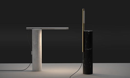 Pablo Designs T.O Marble Table Lamp installation context for residential and hospitality use