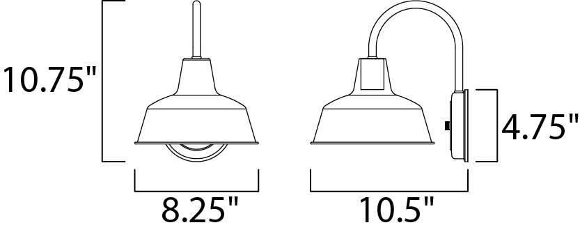 Pier M Outdoor Wall Sconce Black by Maxim Lighting