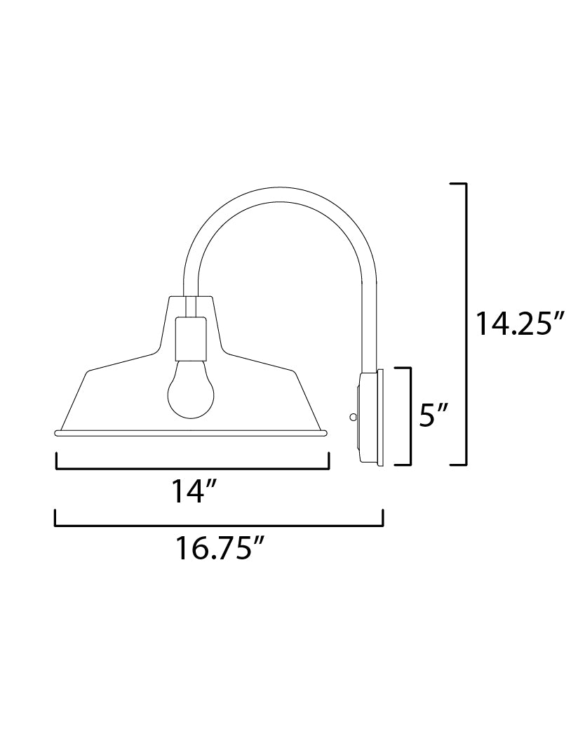 Pier M X-Large Sconce Black by Maxim Lighting