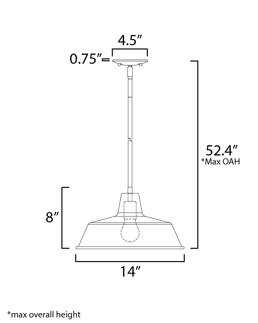 Pier M X-Large Pendant Empire Bronze by Maxim Lighting