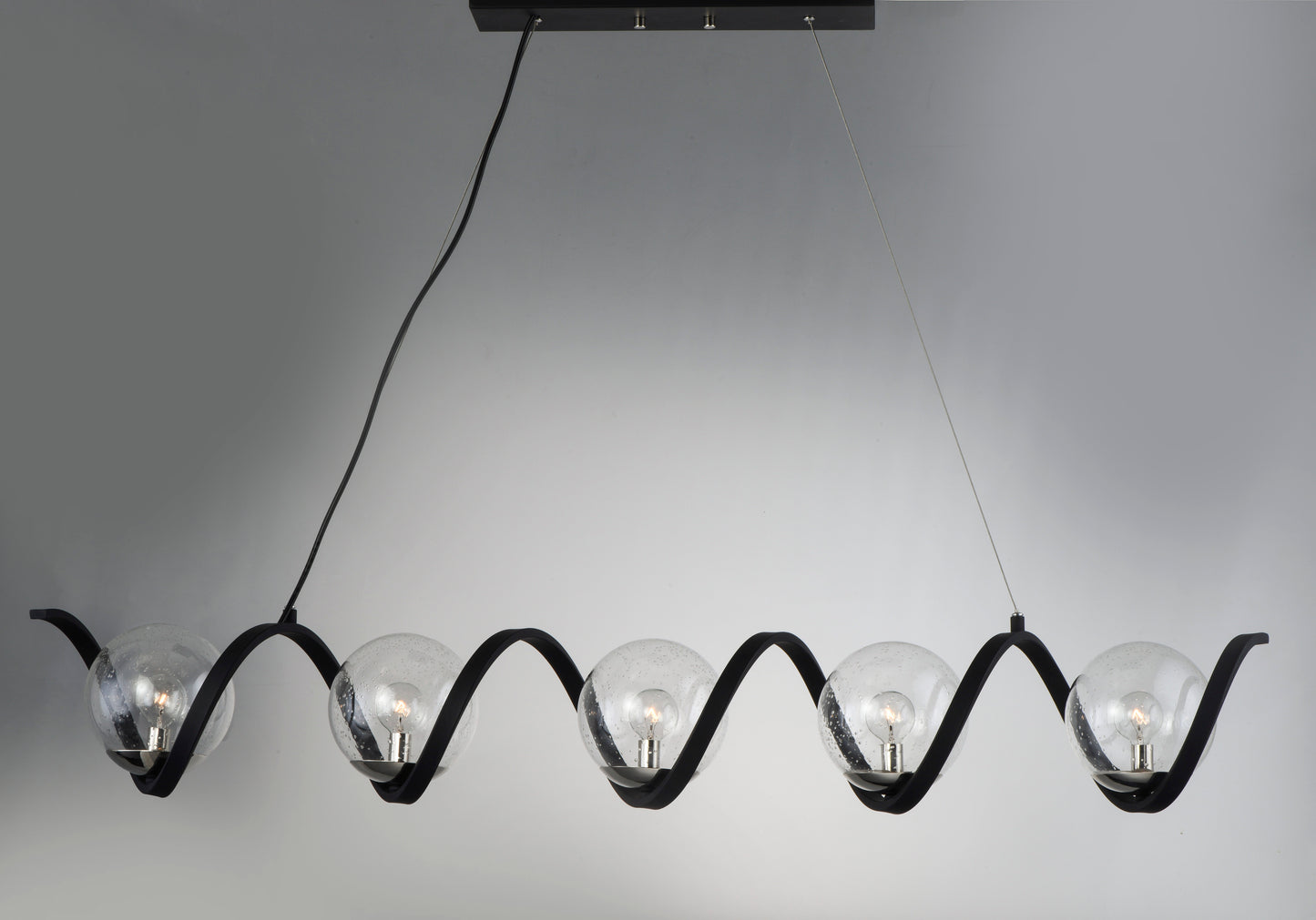 Curlicue 5-Light Pendant Black/Polished Nickel by Maxim Lighting