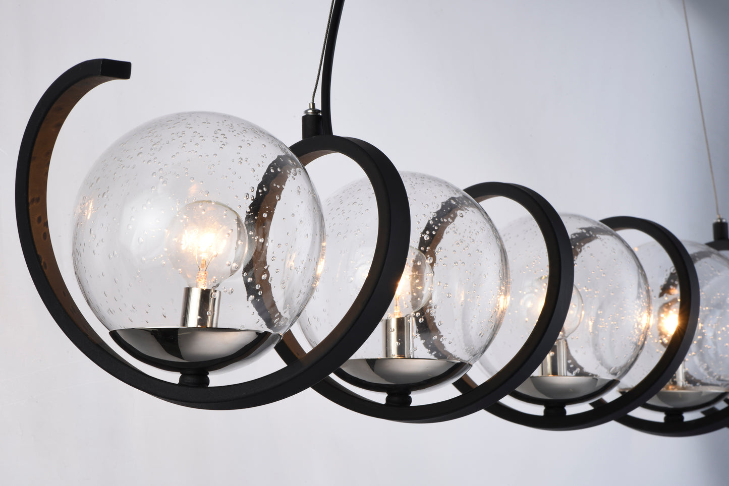 Curlicue 5-Light Pendant Black/Polished Nickel by Maxim Lighting