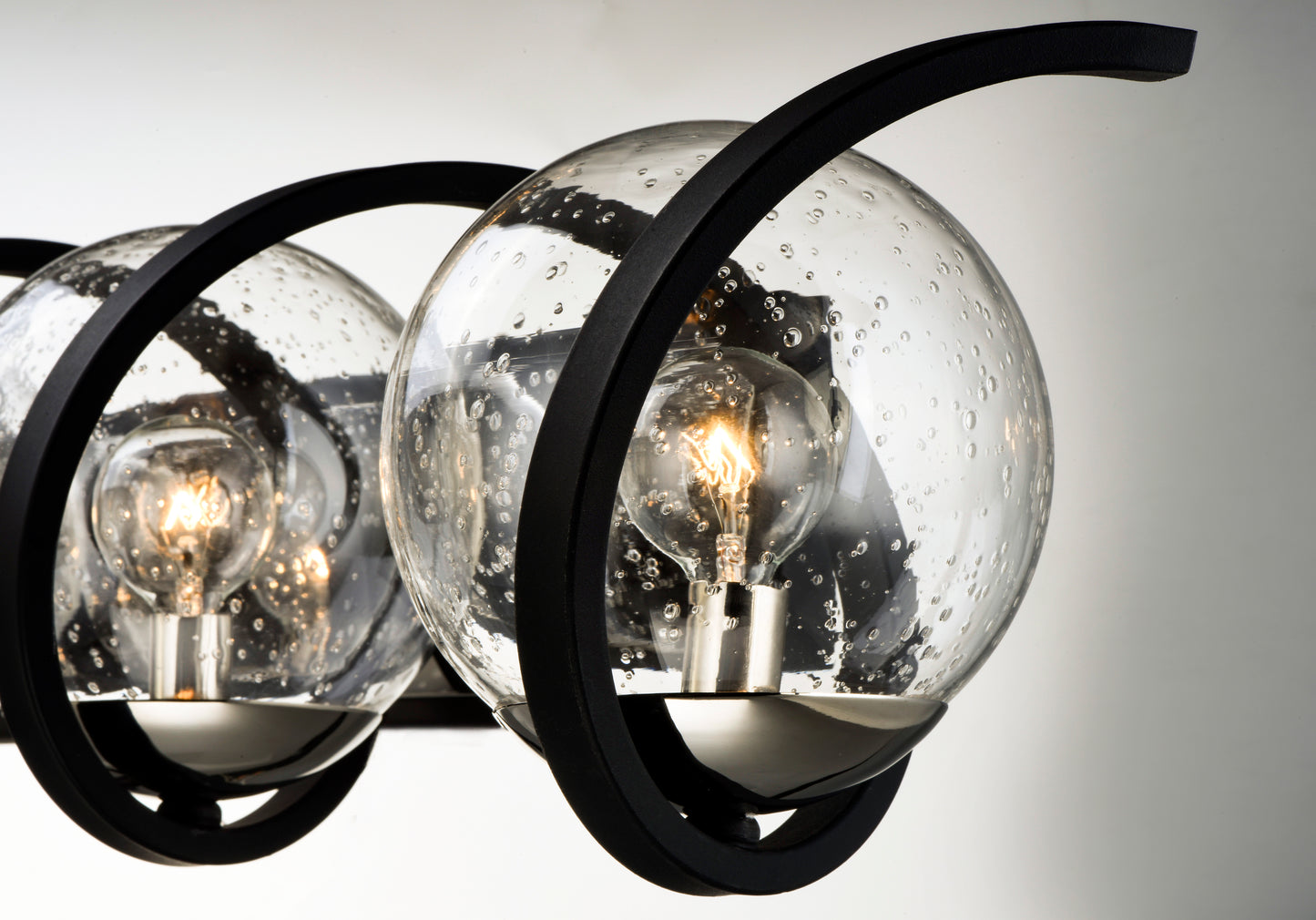 Curlicue 3-Light Bath Vanity Black/Polished Nickel by Maxim Lighting
