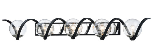 Curlicue 5-Light Bath Vanity Black/Polished Nickel by Maxim Lighting