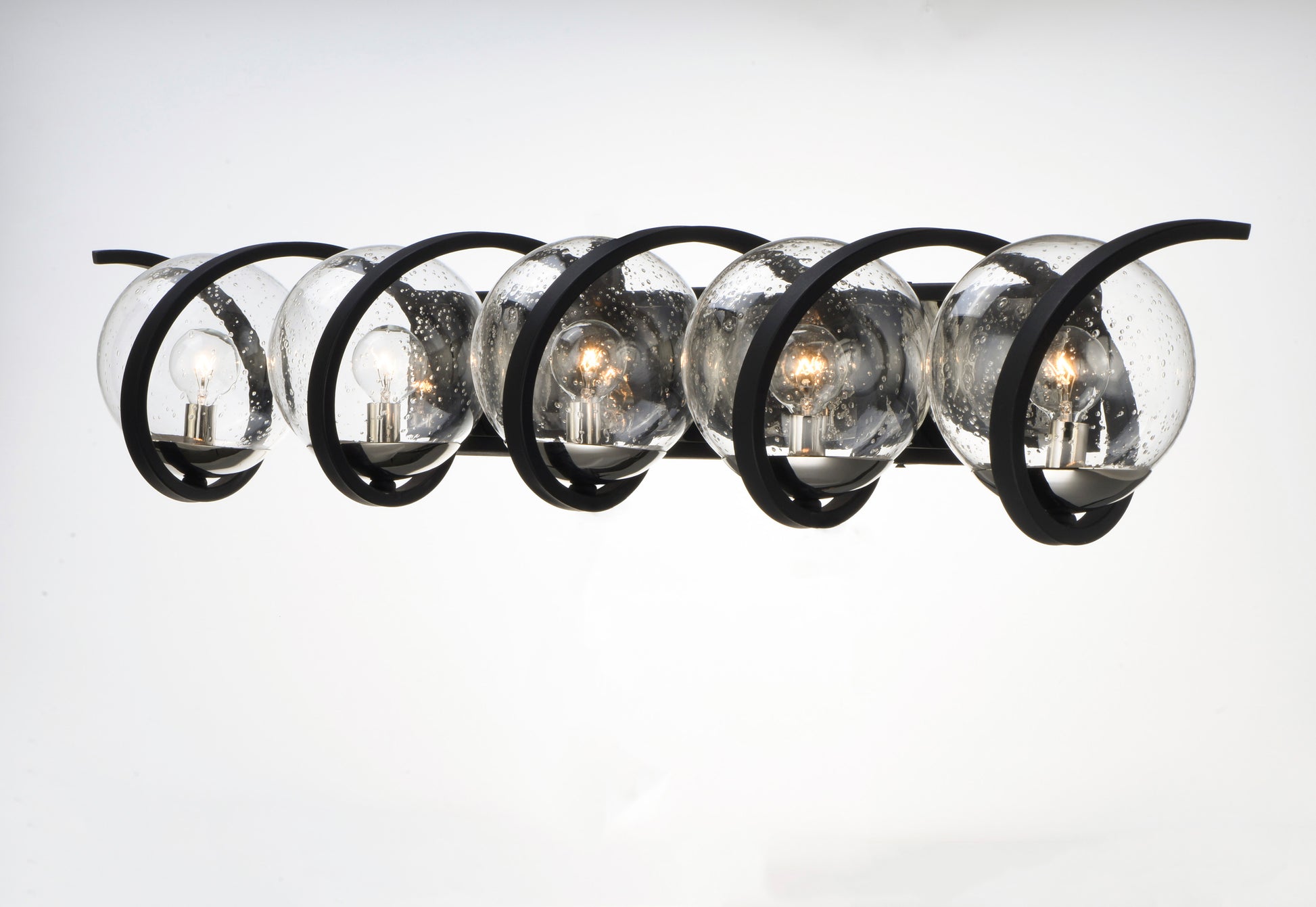 Curlicue 5-Light Bath Vanity Black/Polished Nickel by Maxim Lighting