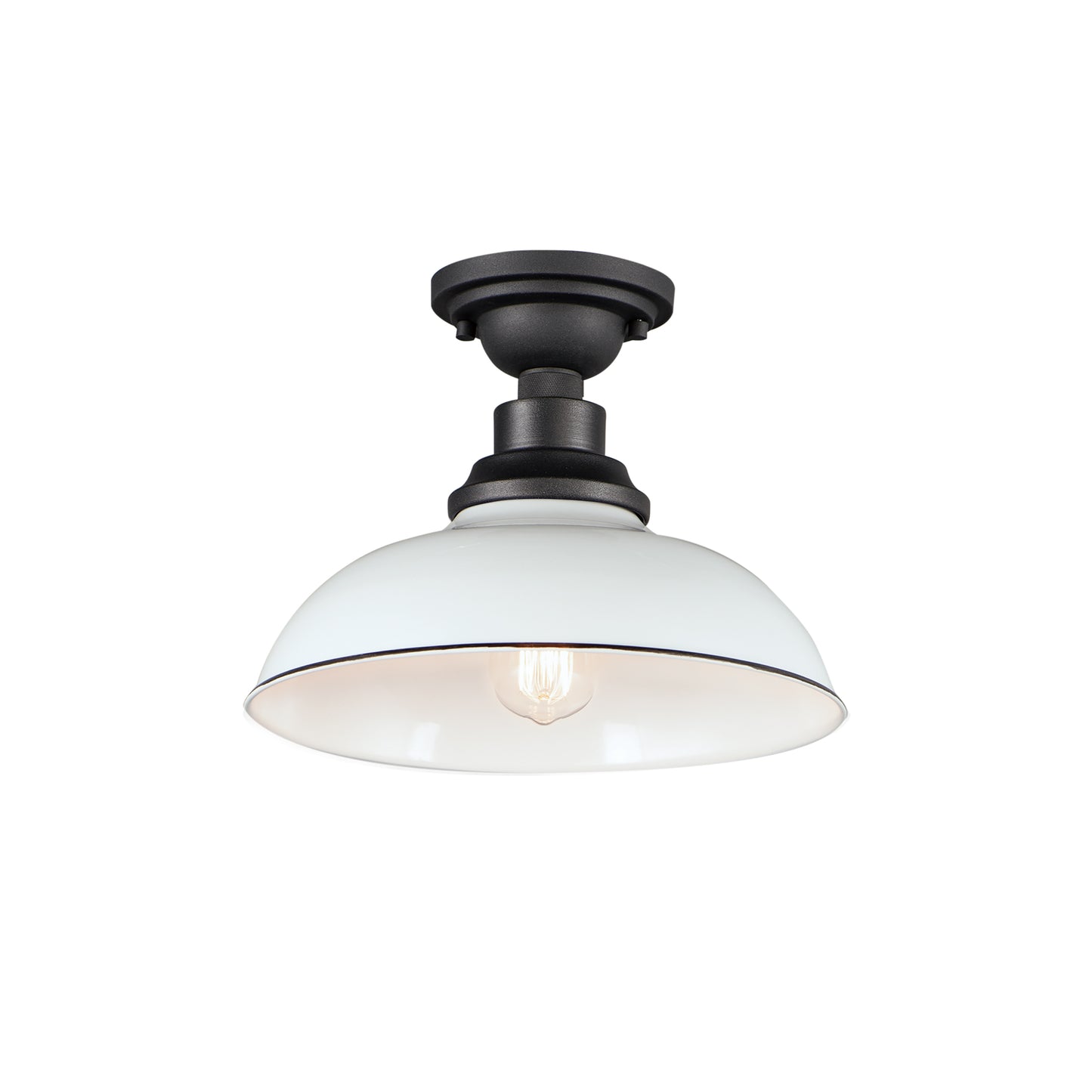 Granville Flush Mount White/Black by Maxim Lighting