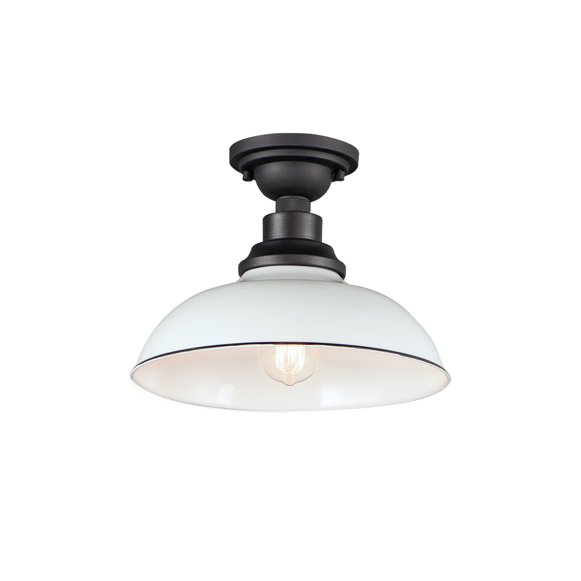 Granville Flush Mount White/Black by Maxim Lighting