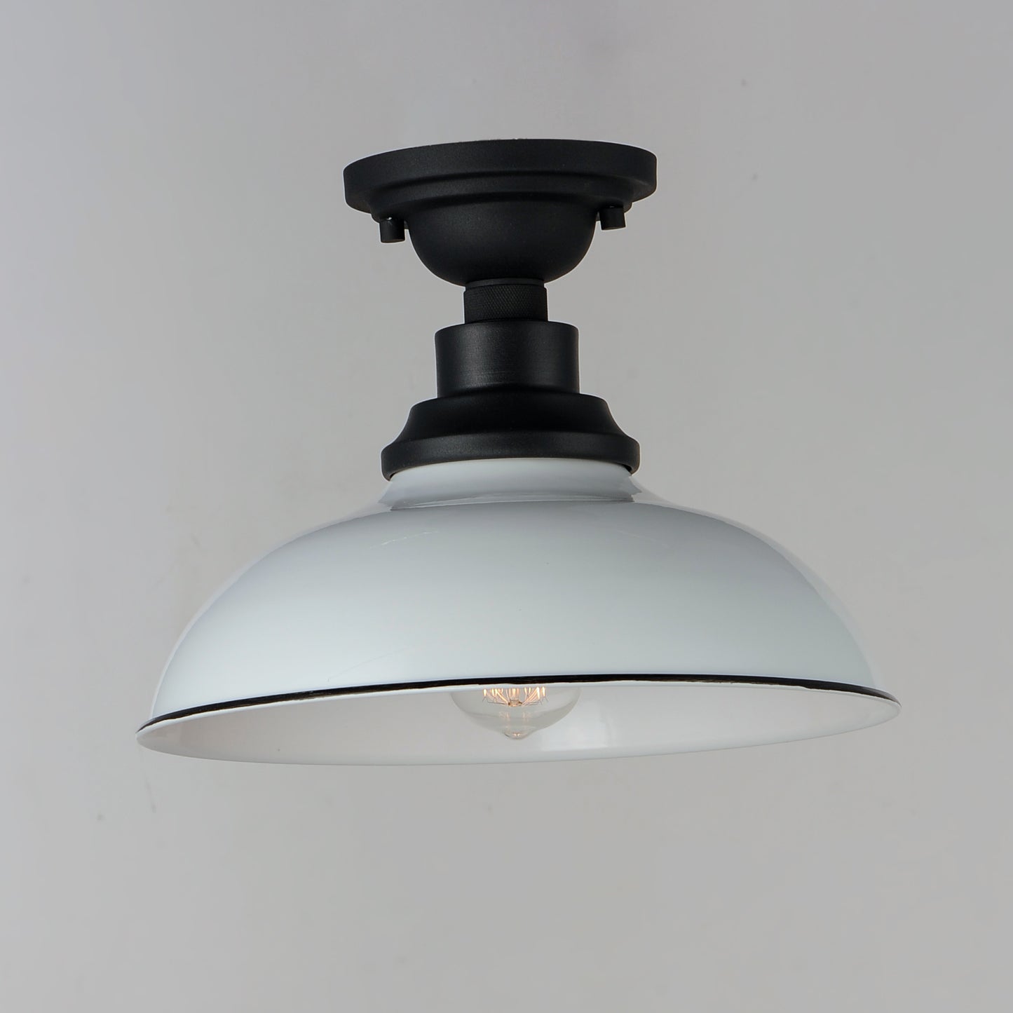 Granville Flush Mount White/Black by Maxim Lighting