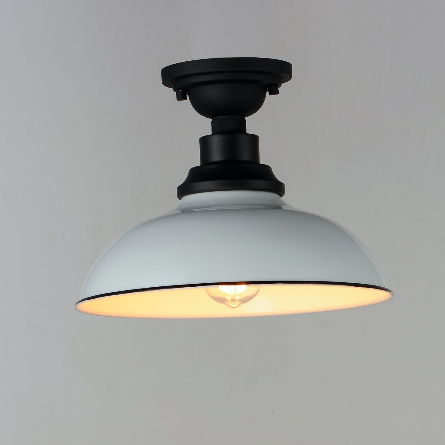 Granville Flush Mount White/Black by Maxim Lighting