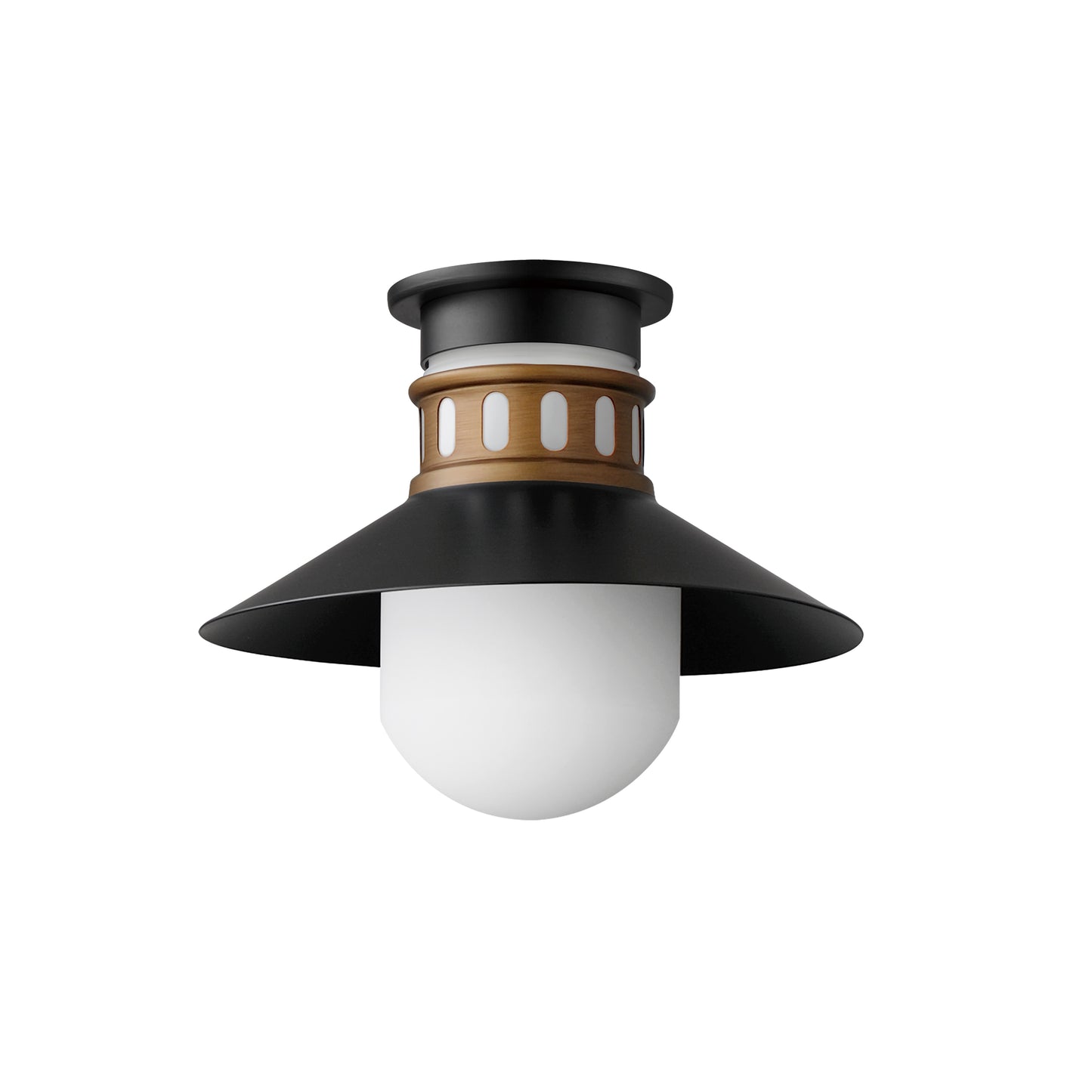 Admiralty Outdoor Flush Mount Black/Antique Brass by Maxim Lighting