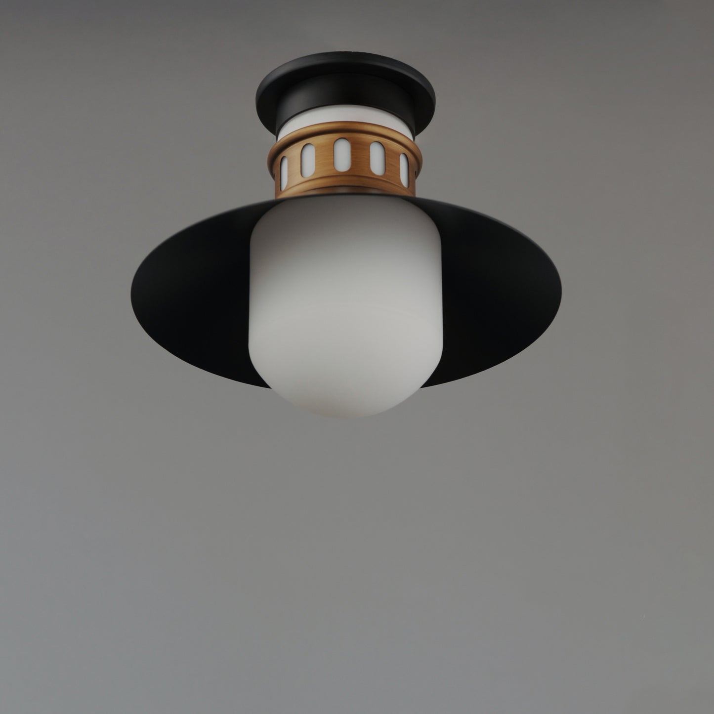 Admiralty Outdoor Flush Mount Black/Antique Brass by Maxim Lighting