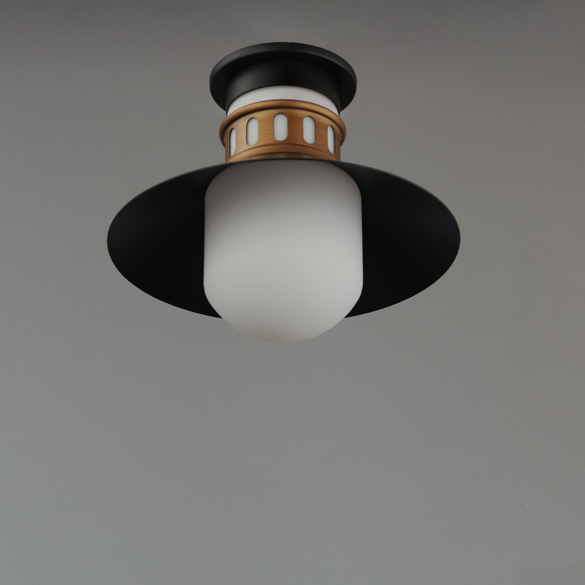 Admiralty Outdoor Flush Mount Black/Antique Brass by Maxim Lighting