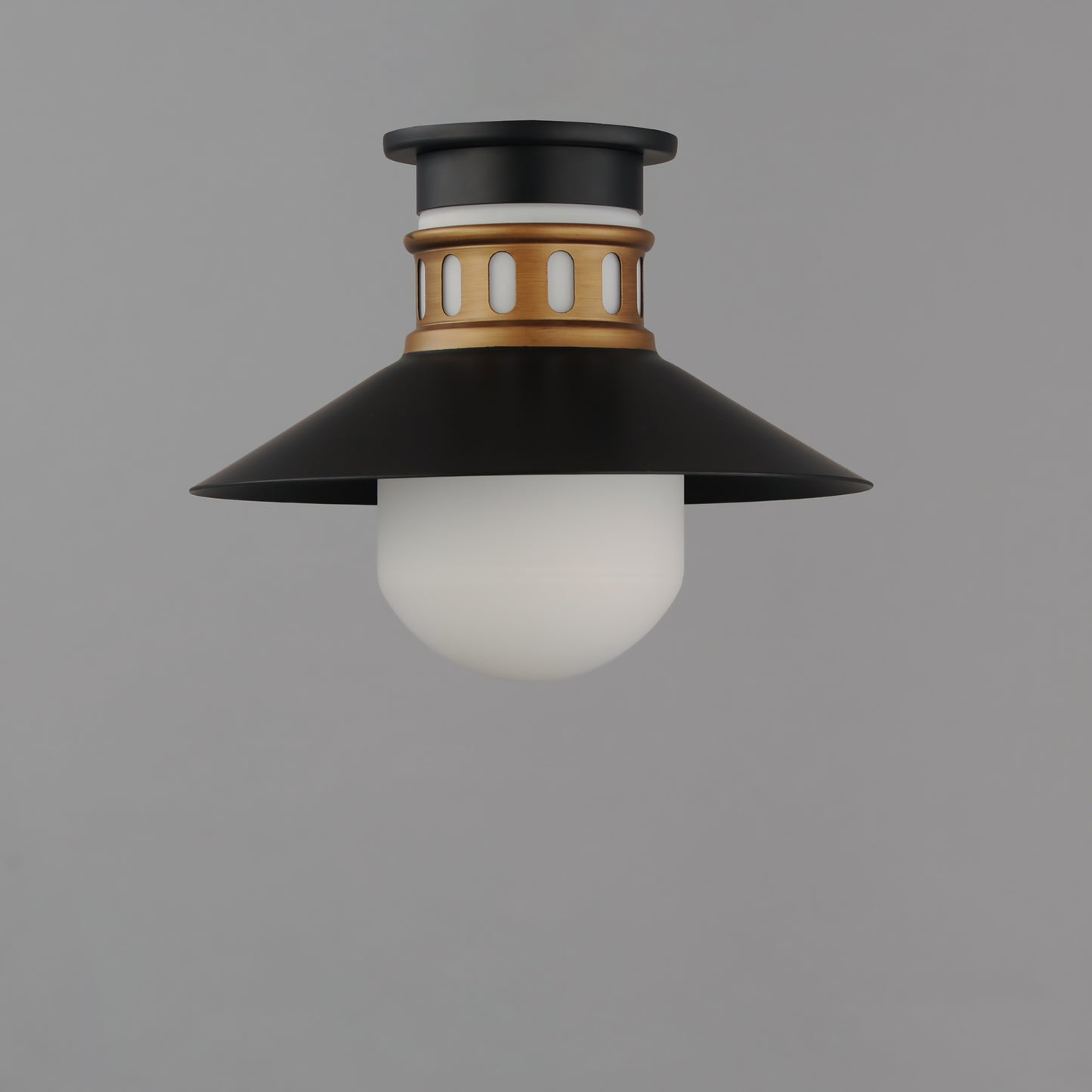 Admiralty Outdoor Flush Mount Black/Antique Brass by Maxim Lighting
