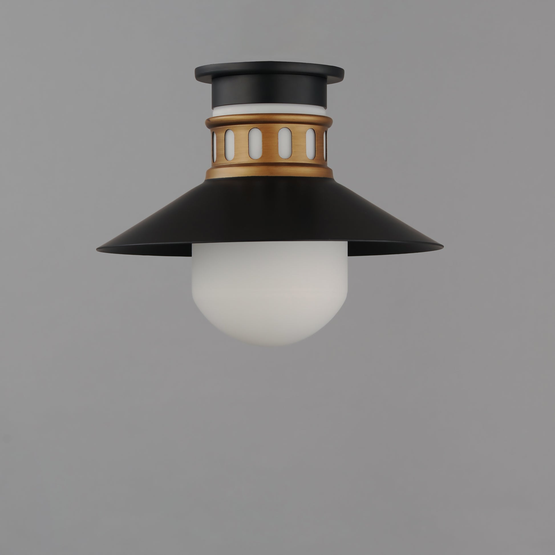 Admiralty Outdoor Flush Mount Black/Antique Brass by Maxim Lighting