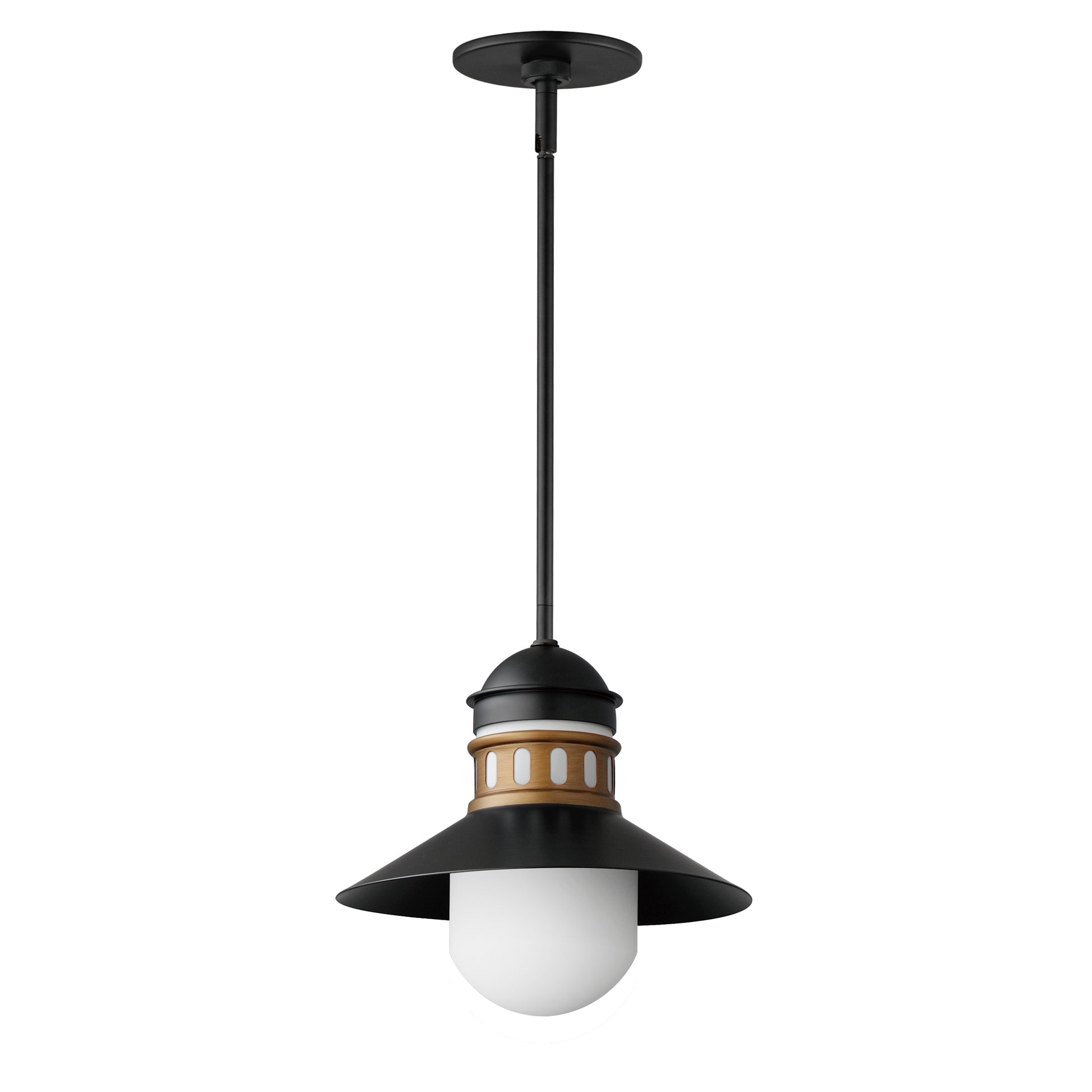 Admiralty Outdoor Pendant Black/Antique Brass by Maxim Lighting