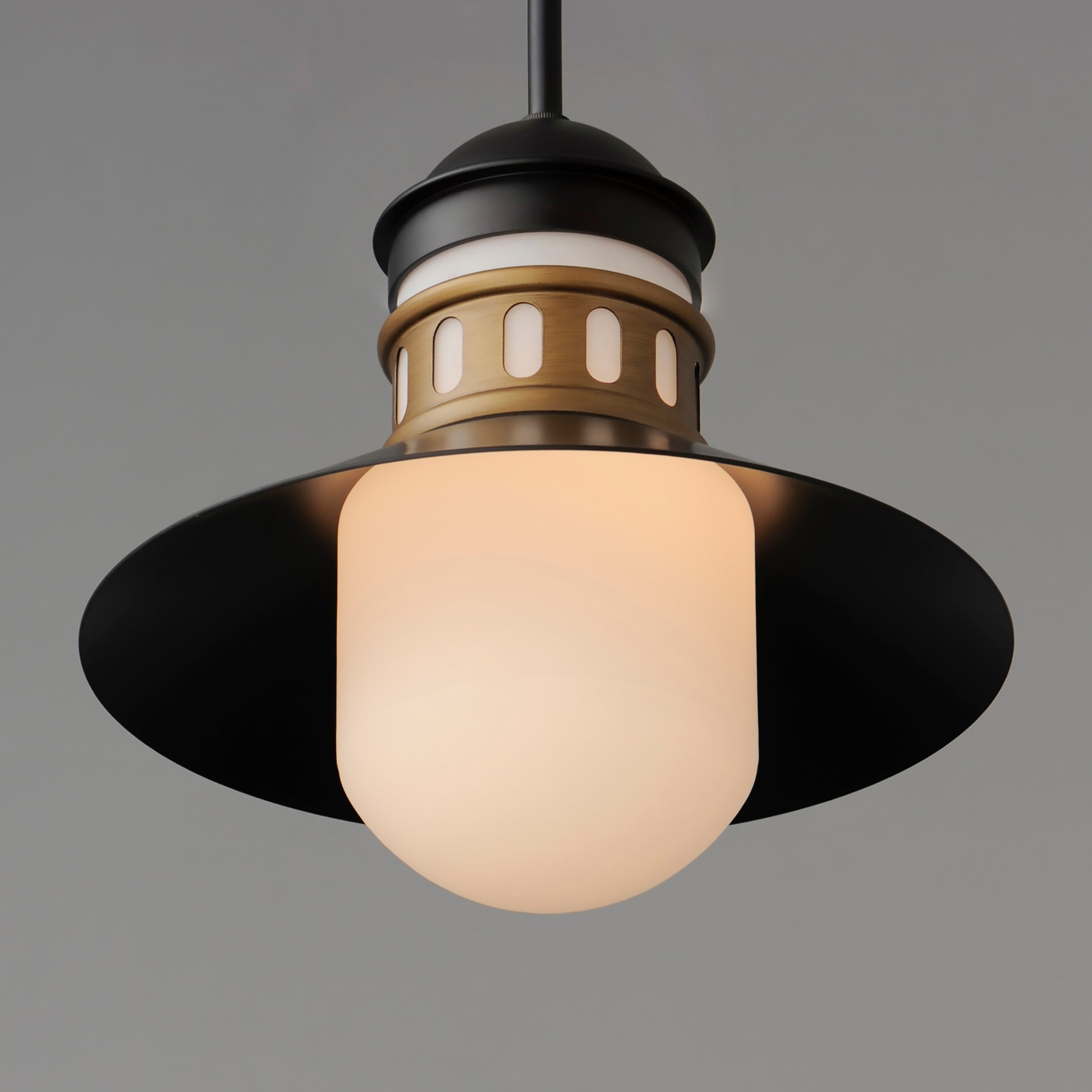 Admiralty Outdoor Pendant Black/Antique Brass by Maxim Lighting