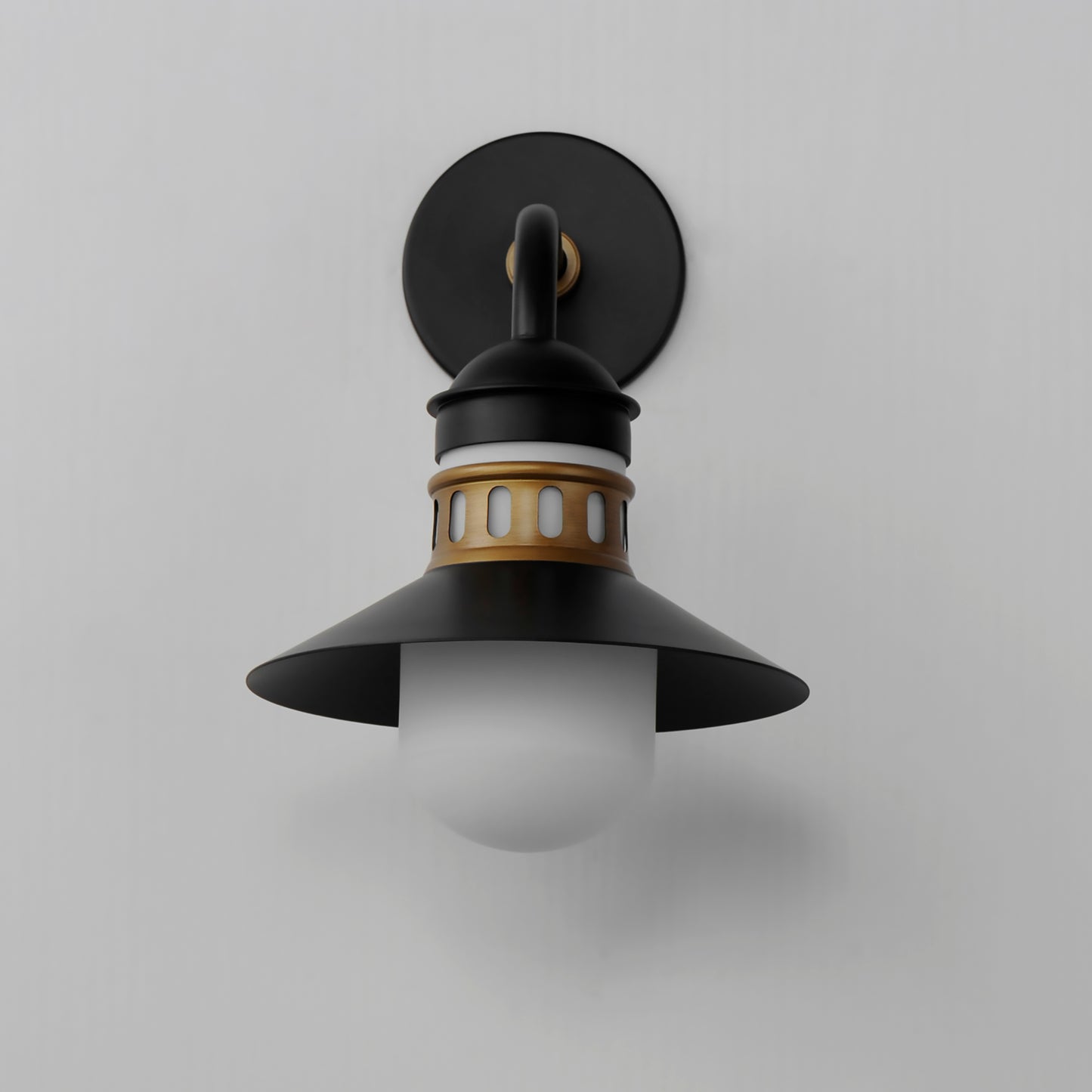 Admiralty Outdoor Wall Sconce Black/Antique Brass by Maxim Lighting