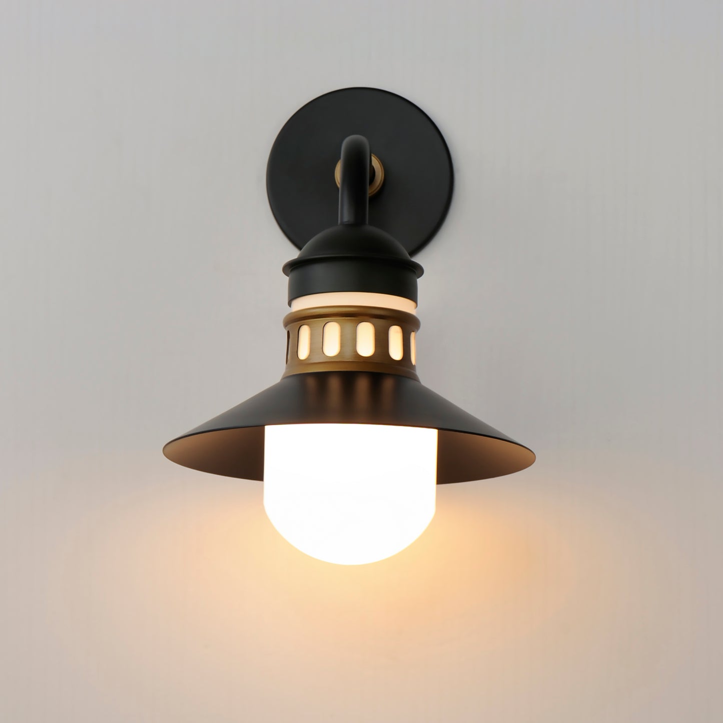 Admiralty Outdoor Wall Sconce Black/Antique Brass by Maxim Lighting