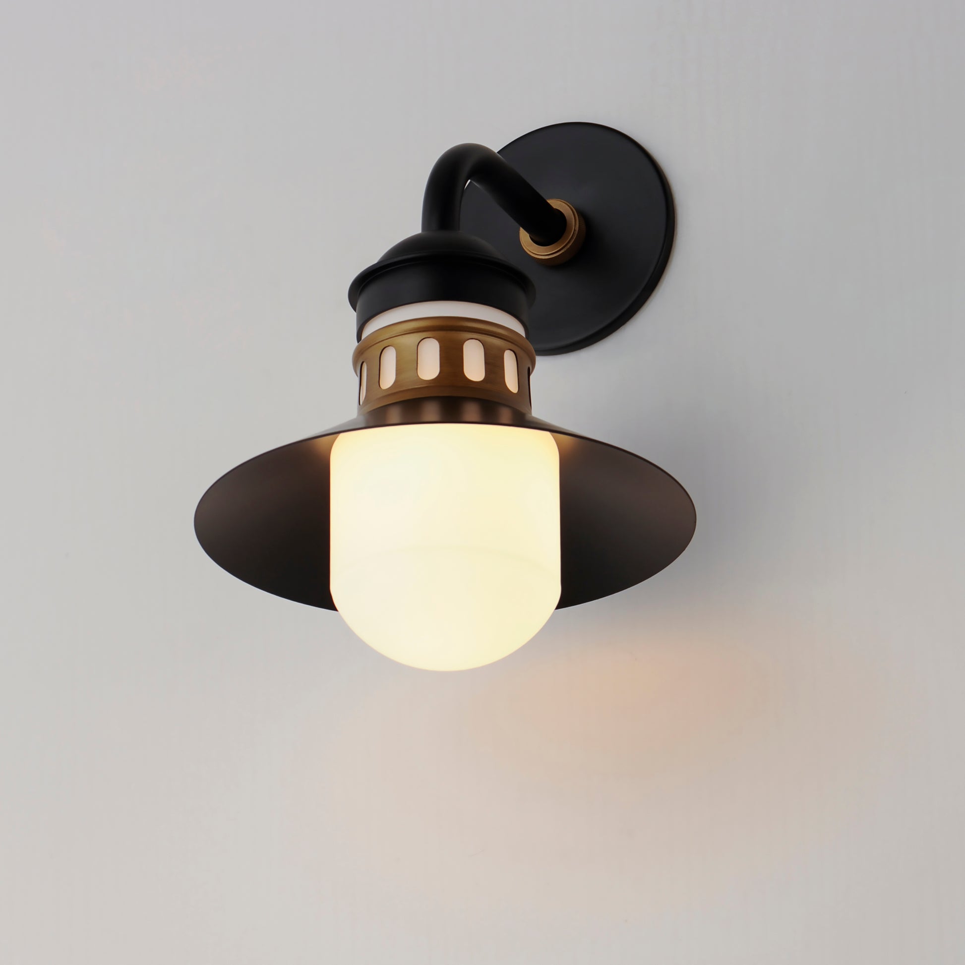 Admiralty Outdoor Wall Sconce Black/Antique Brass by Maxim Lighting
