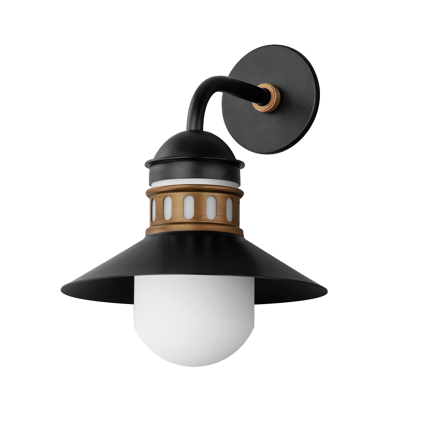 Admiralty Outdoor Wall Sconce Black/Antique Brass by Maxim Lighting