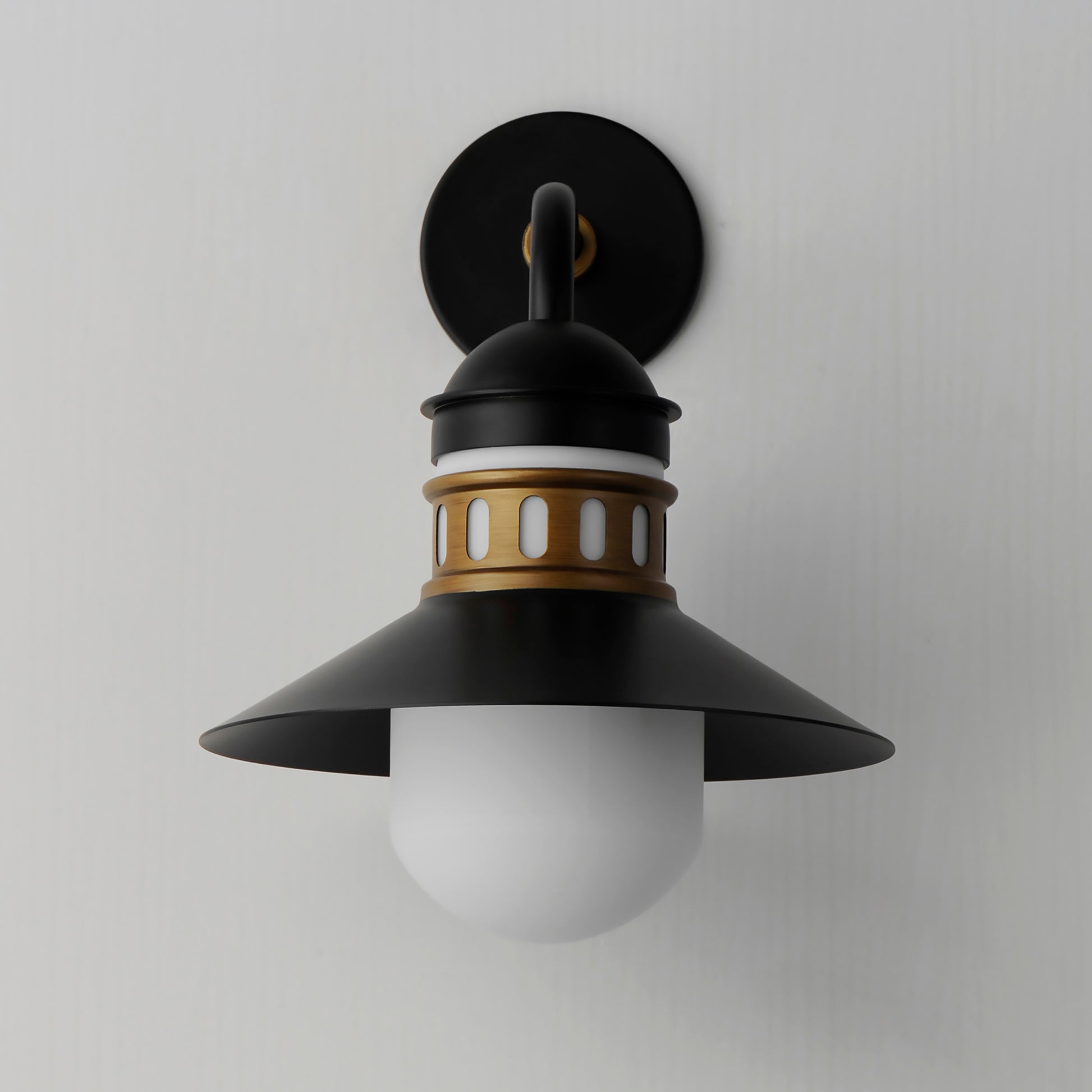 Admiralty Outdoor Wall Sconce Black/Antique Brass by Maxim Lighting