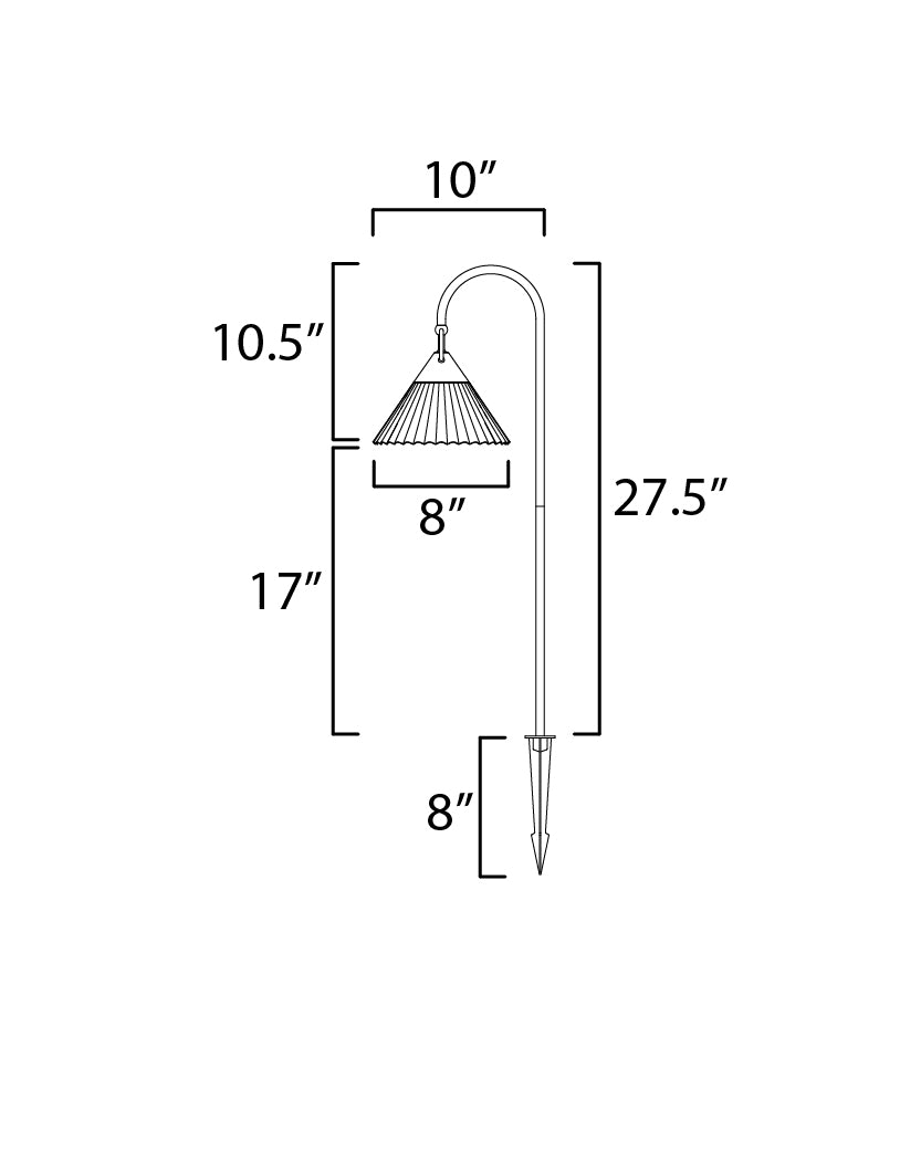 Odette LED Garden Light with MR11 Bulb Black by Maxim Lighting