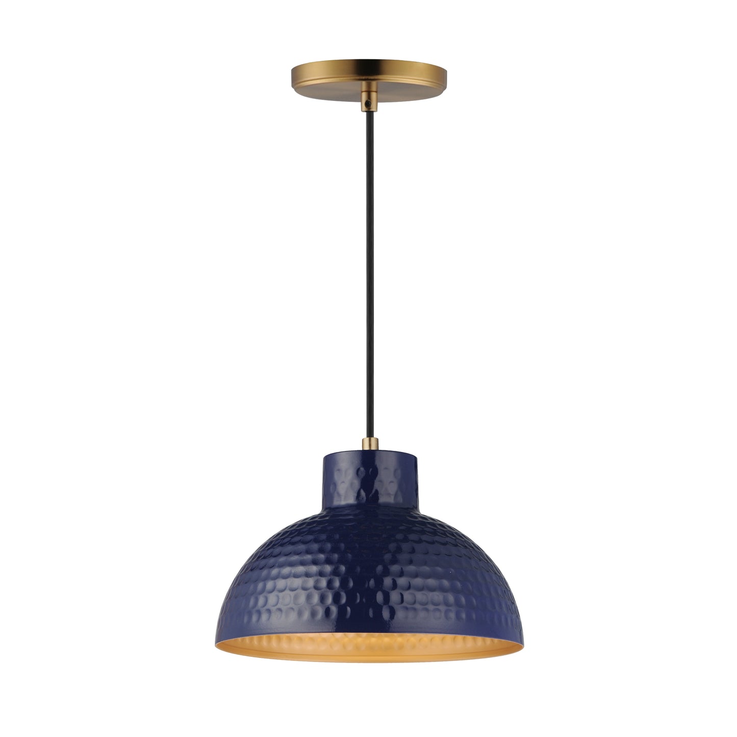 Rockport 10" Pendant Glossy Navy/Natural Aged Brass by Maxim Lighting