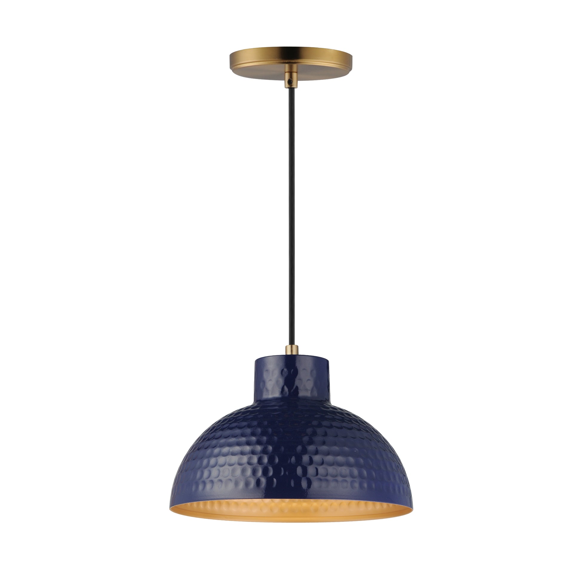 Rockport 10" Pendant Glossy Navy/Natural Aged Brass by Maxim Lighting