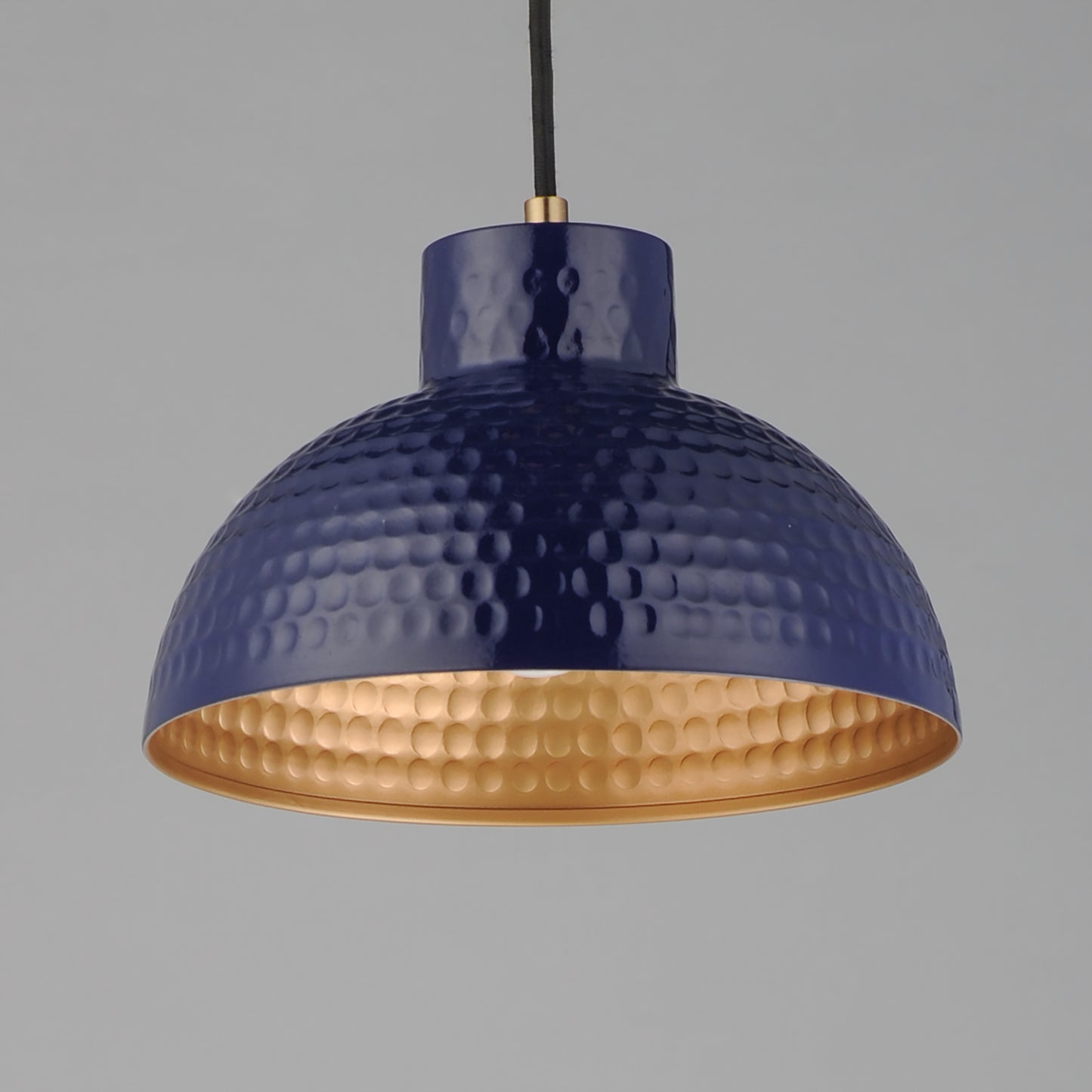 Rockport 10" Pendant Glossy Navy/Natural Aged Brass by Maxim Lighting