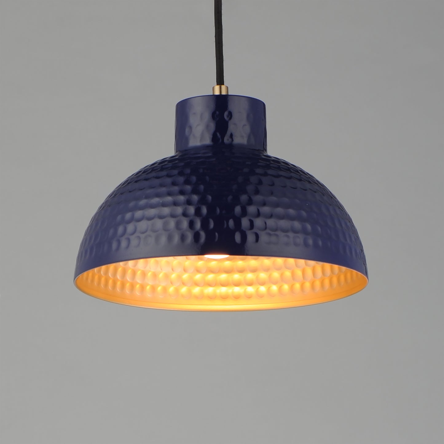 Rockport 10" Pendant Glossy Navy/Natural Aged Brass by Maxim Lighting
