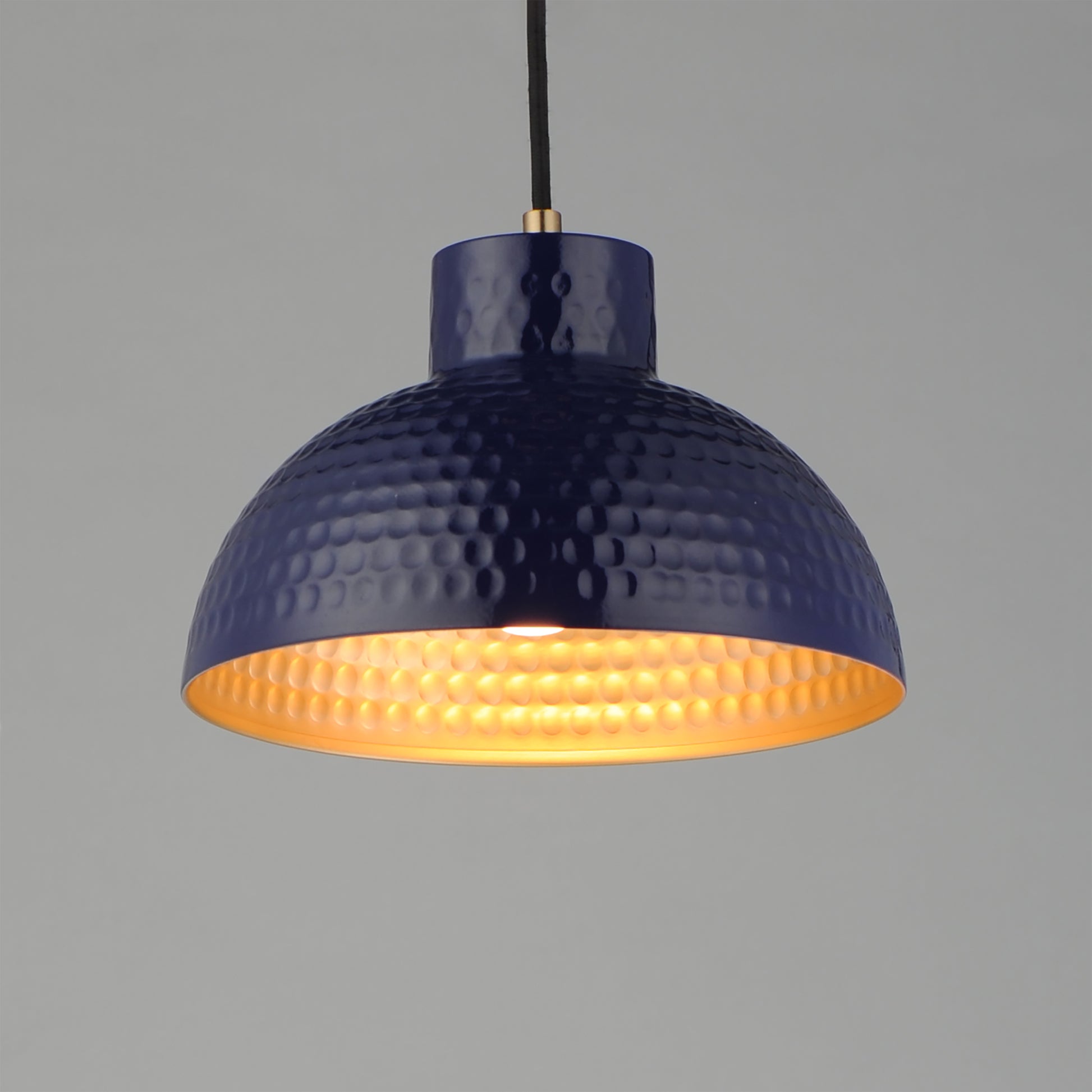 Rockport 10" Pendant Glossy Navy/Natural Aged Brass by Maxim Lighting