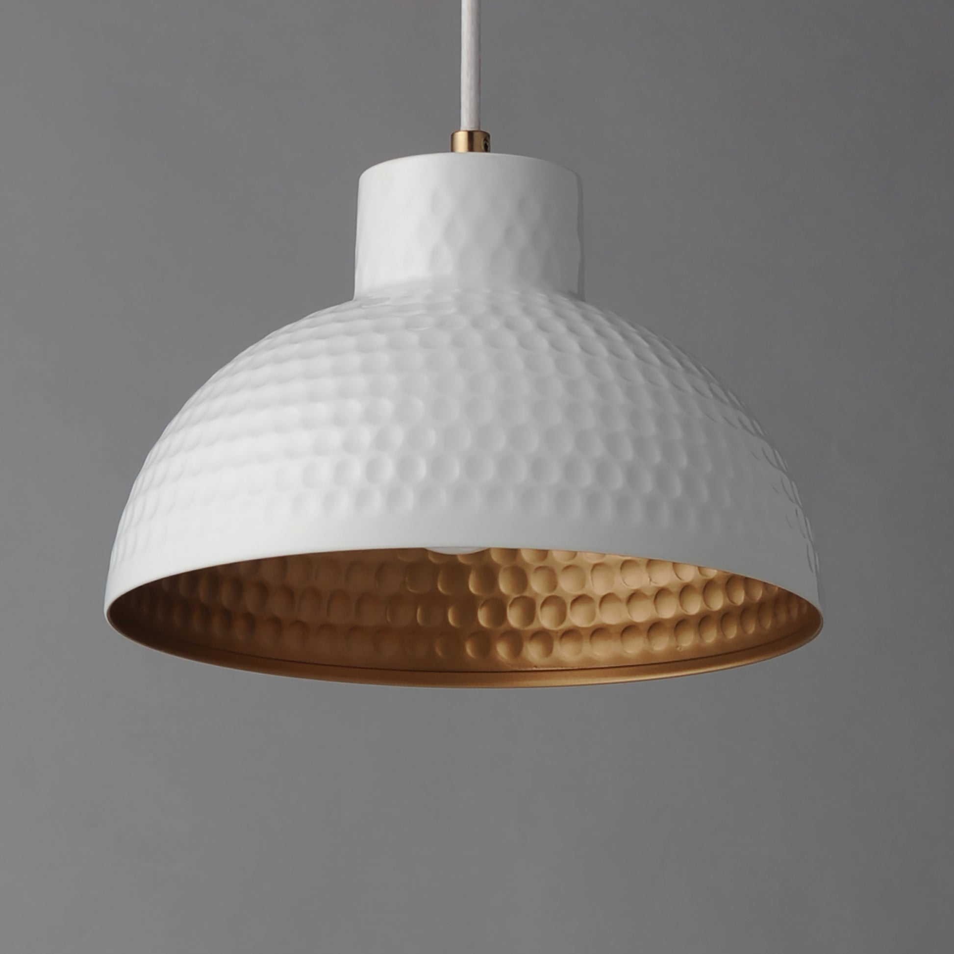 Rockport 10" Pendant White/Natural Aged Brass by Maxim Lighting
